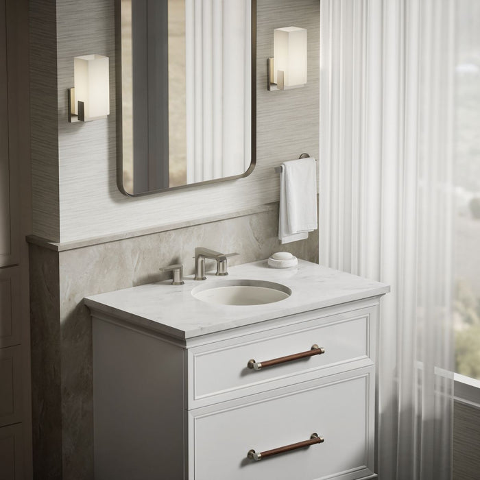 KOHLER K-29000 Caxton 16-1/8" round undermount bathroom sink, no overflow, biscuit - view 4