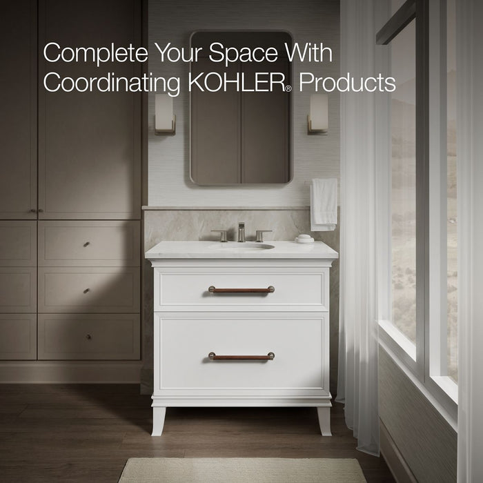 KOHLER K-29000 Caxton 16-1/8" round undermount bathroom sink, no overflow, biscuit - view 5