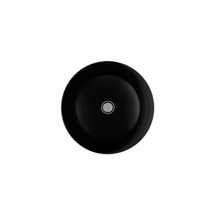 KOHLER K-29000 Caxton 16-1/8" round undermount bathroom sink, no overflow, black black - view 3