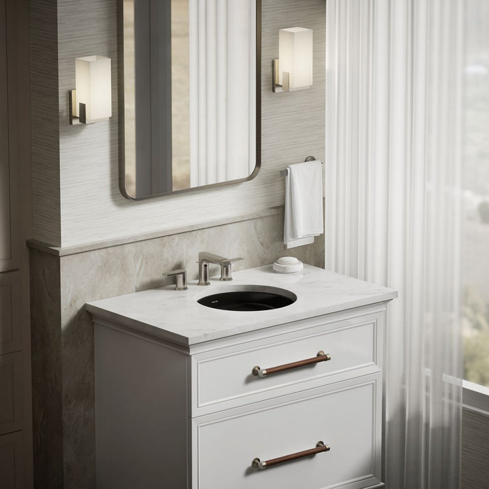 KOHLER K-29000 Caxton 16-1/8" round undermount bathroom sink, no overflow, black black - view 4