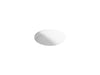 KOHLER K-29000 Caxton 16-1/8" round undermount bathroom sink, no overflow, white