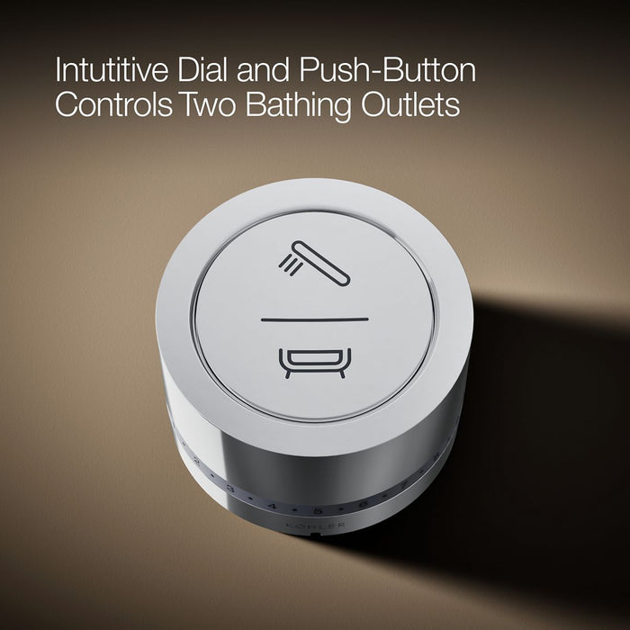 KOHLER K-29205 DTV Mode Deck-mount bath/shower digital interface, polished chrome - view 3