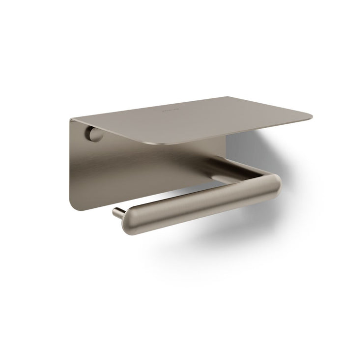 KOHLER K-29221 Kumin Covered horizontal toilet paper holder, vibrant brushed nickel - view 4