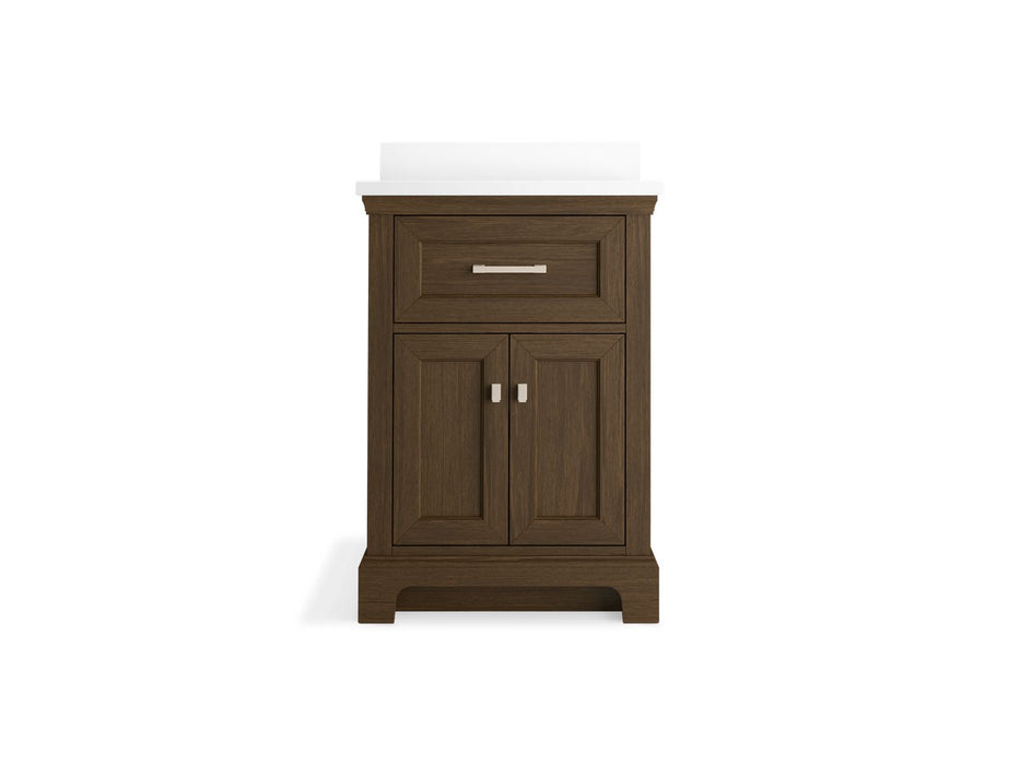 KOHLER K-29259-BD1 Charlemont 24" bathroom vanity cabinet with sink and quartz top
