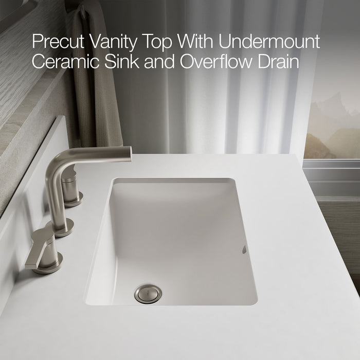KOHLER K-29259-BD1 Charlemont 24" bathroom vanity cabinet with sink and quartz top