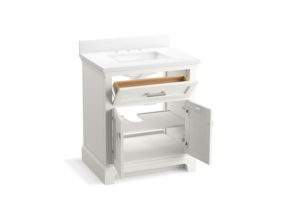 KOHLER K-29260-BD1 Charlemont 30" bathroom vanity cabinet with sink and quartz top