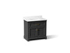 KOHLER K-29261-BD1 Charlemont 36" bathroom vanity cabinet with sink and quartz top, ferrous grey - view 2