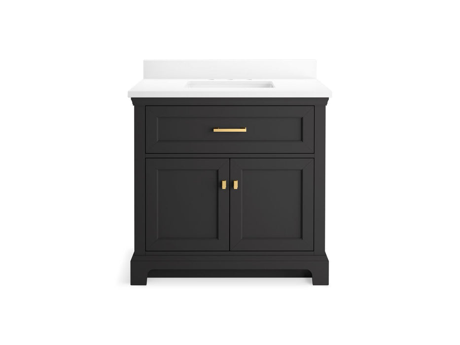KOHLER K-29261-BD1 Charlemont 36" bathroom vanity cabinet with sink and quartz top, ferrous grey - view 5