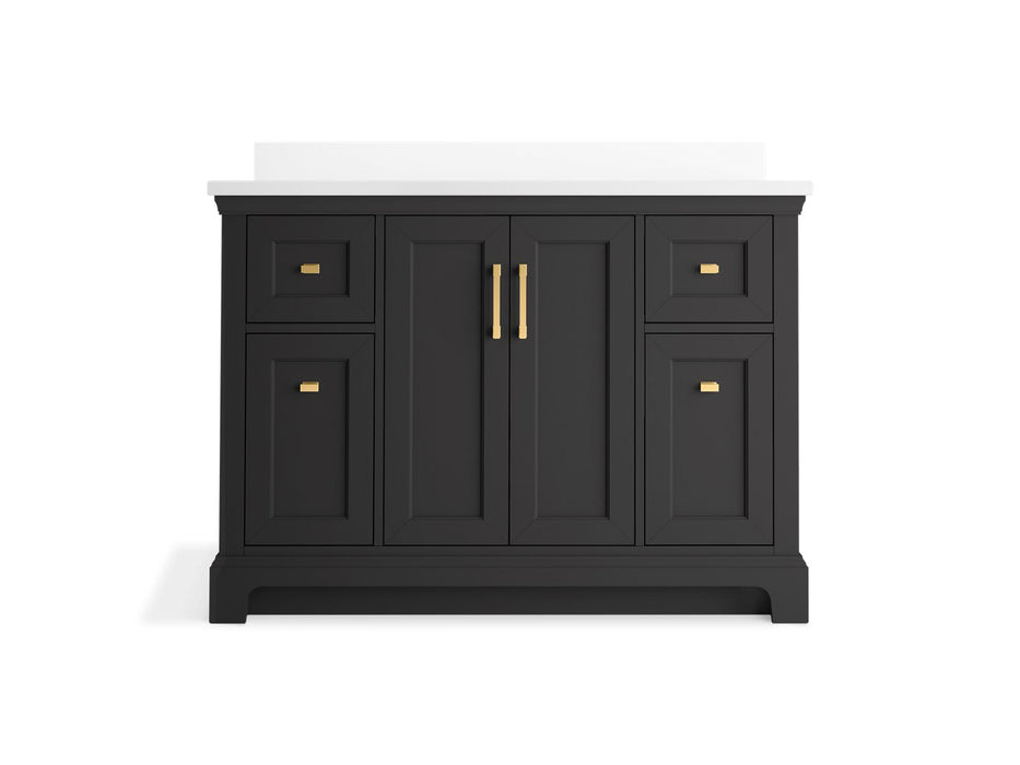 KOHLER K-29262-BD1 Charlemont 48" bathroom vanity cabinet with sink and quartz top, ferrous grey - view 3