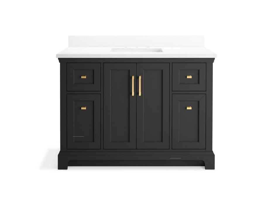 KOHLER K-29262-BD1 Charlemont 48" bathroom vanity cabinet with sink and quartz top, ferrous grey - view 4