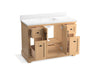KOHLER K-29262-BD1 Charlemont 48" bathroom vanity cabinet with sink and quartz top, light oak - view 3