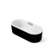 KOHLER K-29325-7 Volute 63" x 28-3/8" freestanding bath with shroud, white