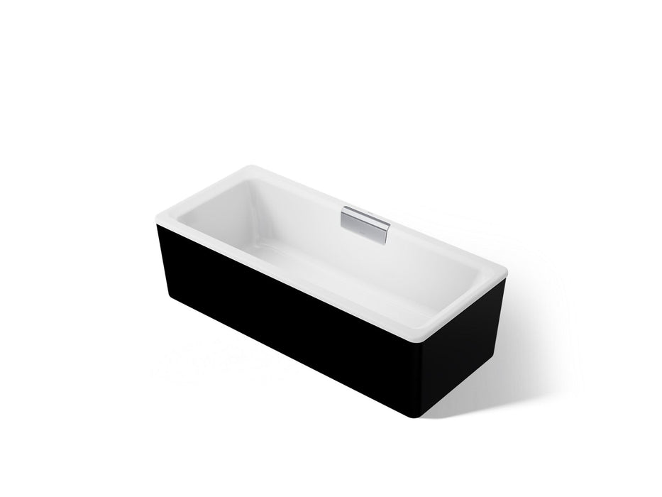 KOHLER K-29327-7 Volute 63" x 28-3/8" freestanding bath with shroud, white