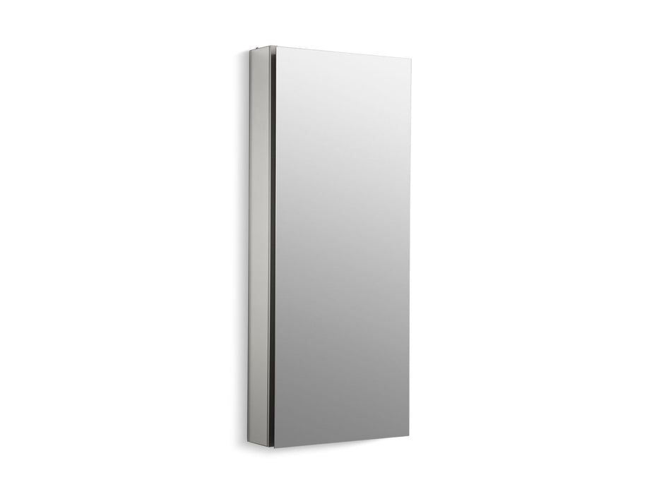 KOHLER K-2938-PG Catalan 15" W x 36-1/8" H aluminum single-door medicine cabinet with 170 degree hinge, satin anodized...