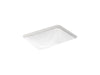 KOHLER K-29471-HD1 Caxton 20" rectangular undermount vessel bathroom sink, white sartorial herringbone