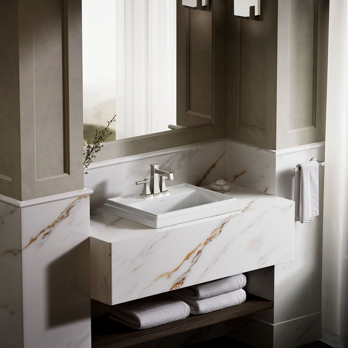 KOHLER K-2991-4 Tresham 21-3/4" rectangular drop-in bathroom sink