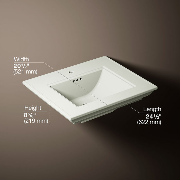 KOHLER K-29999-1 Memoirs 25" pedestal/console table bathroom sink, dune - view 4