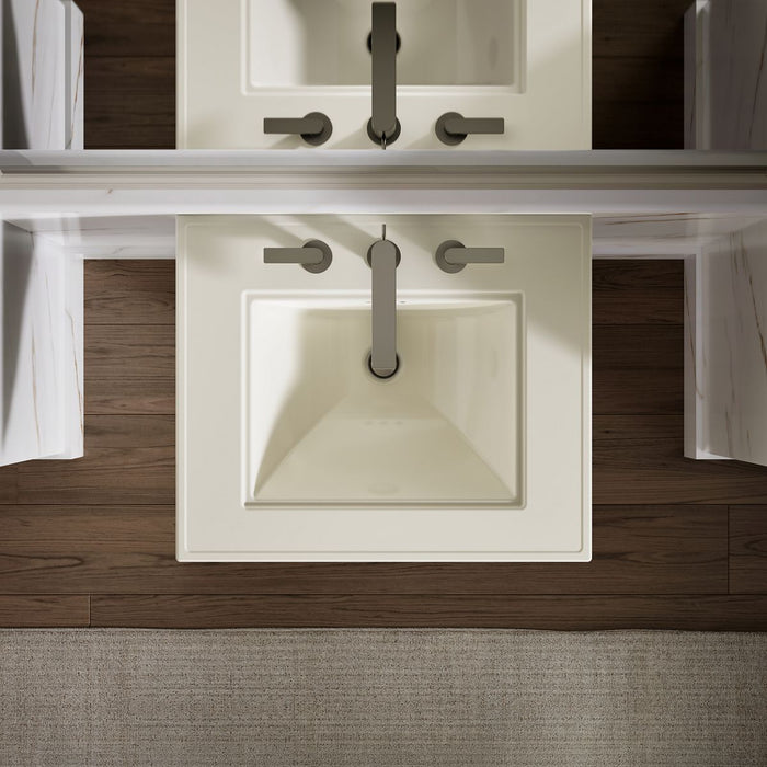 KOHLER K-29999-8 Memoirs 25" pedestal/console table bathroom sink, biscuit - view 3