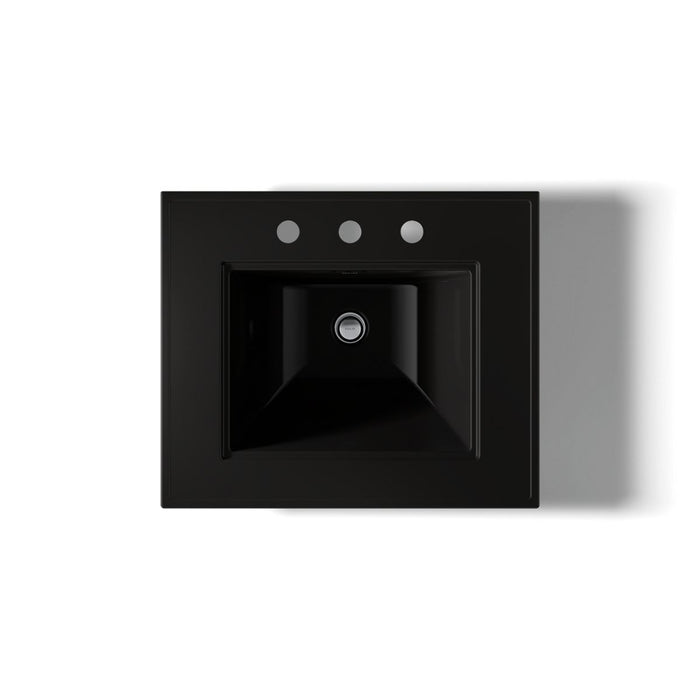 KOHLER K-29999-8 Memoirs 25" pedestal/console table bathroom sink, black black - view 5