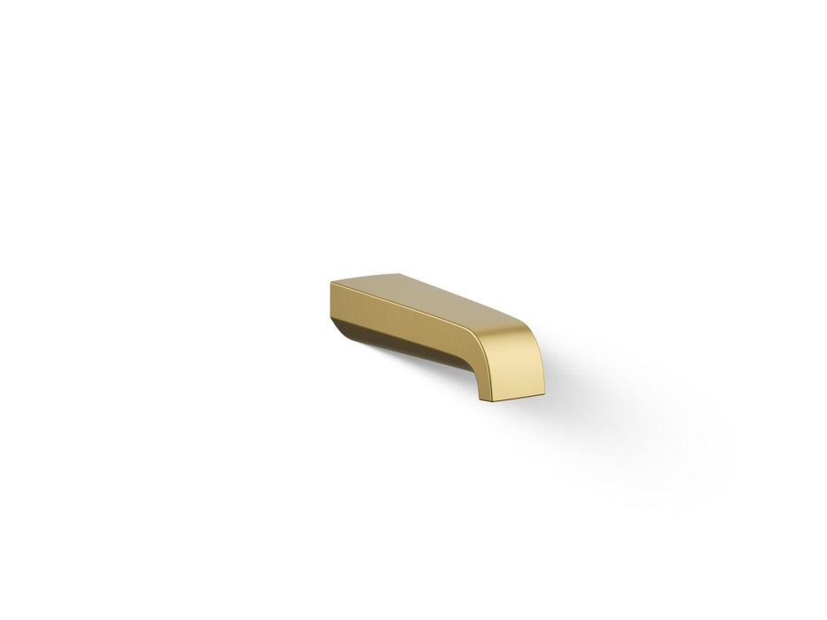 KOHLER K-30105 Pitch Wall-mount bath spout, vibrant brushed moderne brass