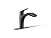 KOHLER K-30468 Rival Pull-out kitchen sink faucet with two-function sprayhead, matte black