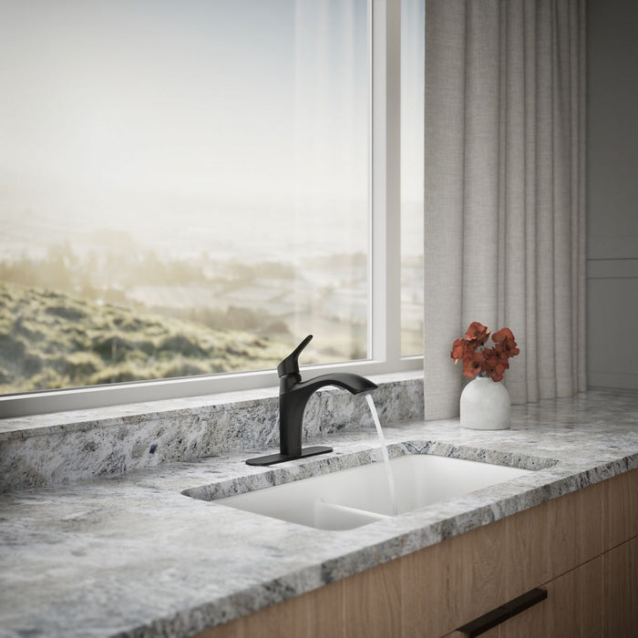 KOHLER K-30468 Rival Pull-out kitchen sink faucet with two-function sprayhead, matte black - view 3