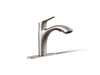 KOHLER K-30468 Rival Pull-out kitchen sink faucet with two-function sprayhead, vibrant stainless