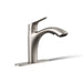 KOHLER K-30468 Rival Pull-out kitchen sink faucet with two-function sprayhead, vibrant stainless - view 4