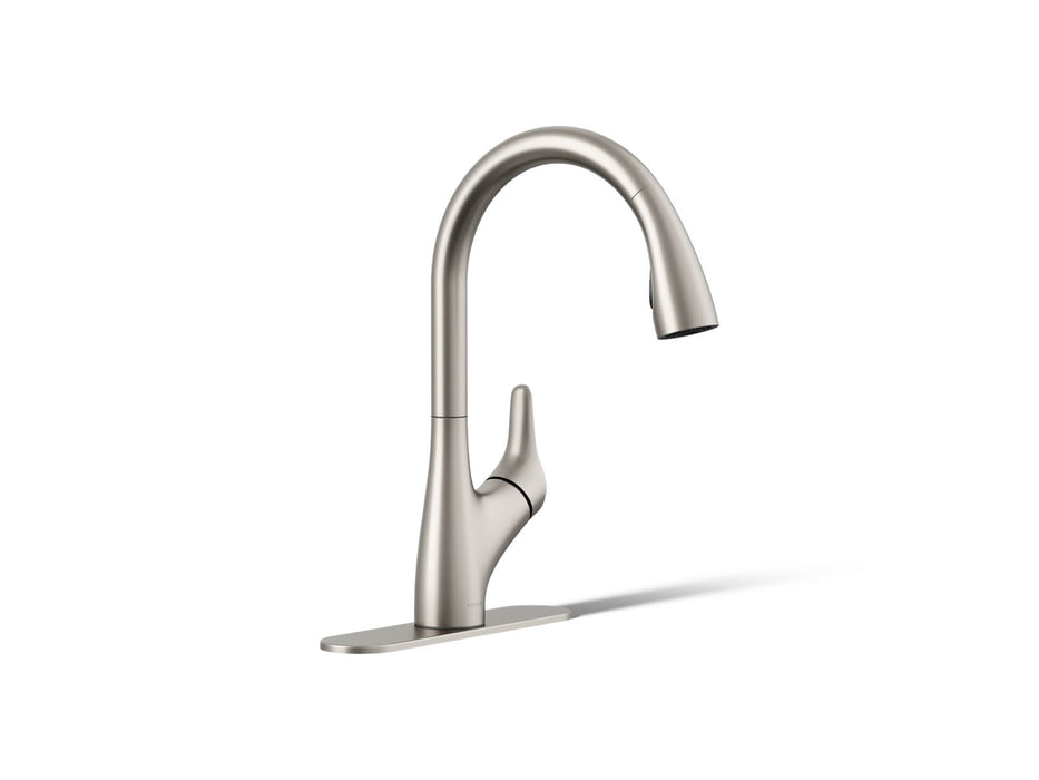 KOHLER K-30469 Rival Pull-down kitchen sink faucet with two-function sprayhead