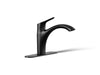 KOHLER K-30470 Rival Single-handle kitchen sink faucet, matte black