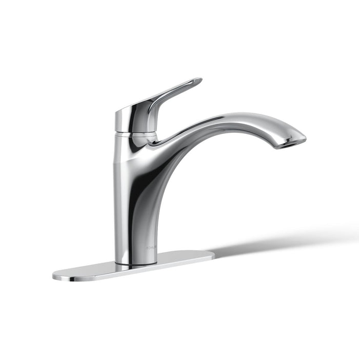 KOHLER K-30470 Rival Single-handle kitchen sink faucet, polished chrome - view 4