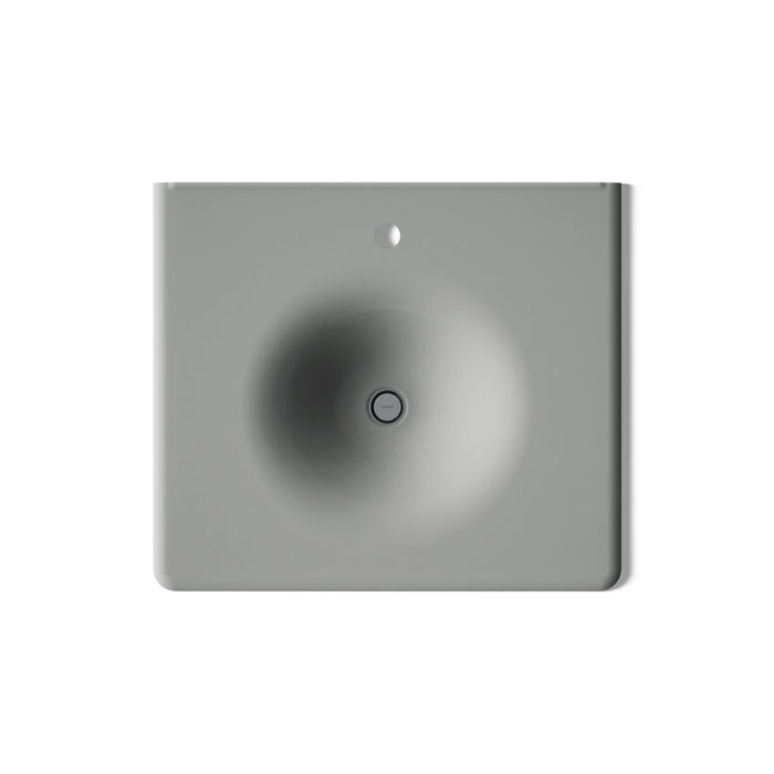 KOHLER K-3048-1 Iron/Impressions 25" Enameled cast iron vanity top with integrated round sink, basalt - view 2