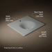 KOHLER K-3048-1 Iron/Impressions 25" Enameled cast iron vanity top with integrated round sink, basalt - view 4