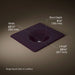 KOHLER K-3048-1 Iron/Impressions 25" Enameled cast iron vanity top with integrated round sink, black plum - view 4