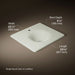 KOHLER K-3048-1 Iron/Impressions 25" Enameled cast iron vanity top with integrated round sink, dune - view 4