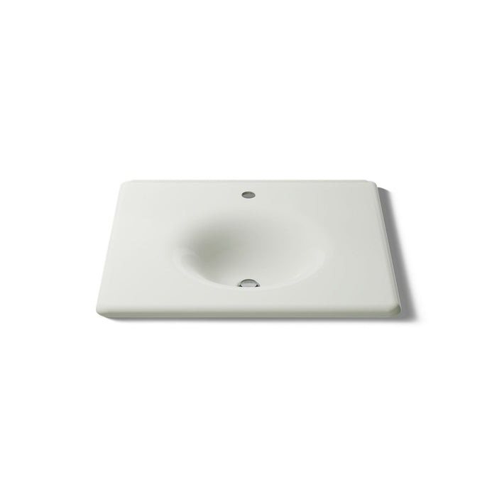 KOHLER K-3048-1 Iron/Impressions 25" Enameled cast iron vanity top with integrated round sink, dune - view 5
