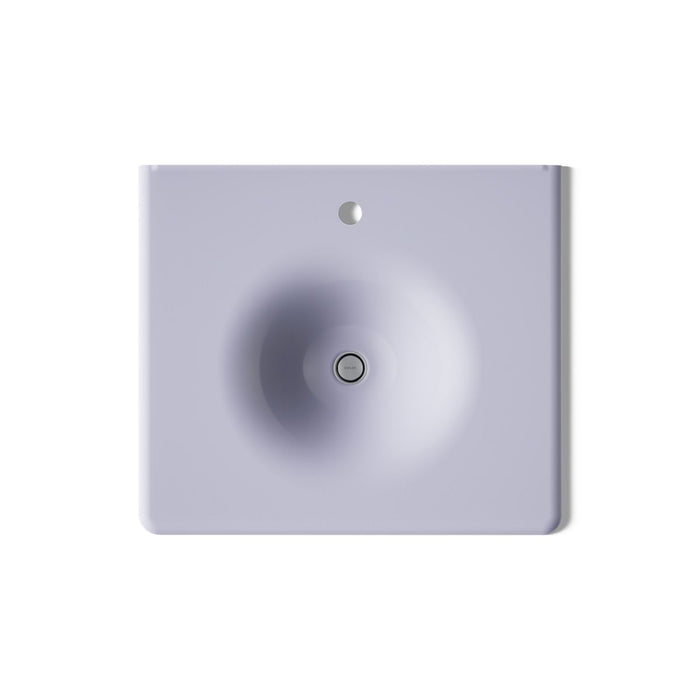 KOHLER K-3048-1 Iron/Impressions 25" Enameled cast iron vanity top with integrated round sink, lavender grey - view 2
