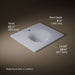 KOHLER K-3048-1 Iron/Impressions 25" Enameled cast iron vanity top with integrated round sink, lavender grey - view 5