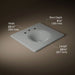 KOHLER K-3048-8 Iron/Impressions 25" Enameled cast iron vanity top with integrated round sink, basalt - view 4