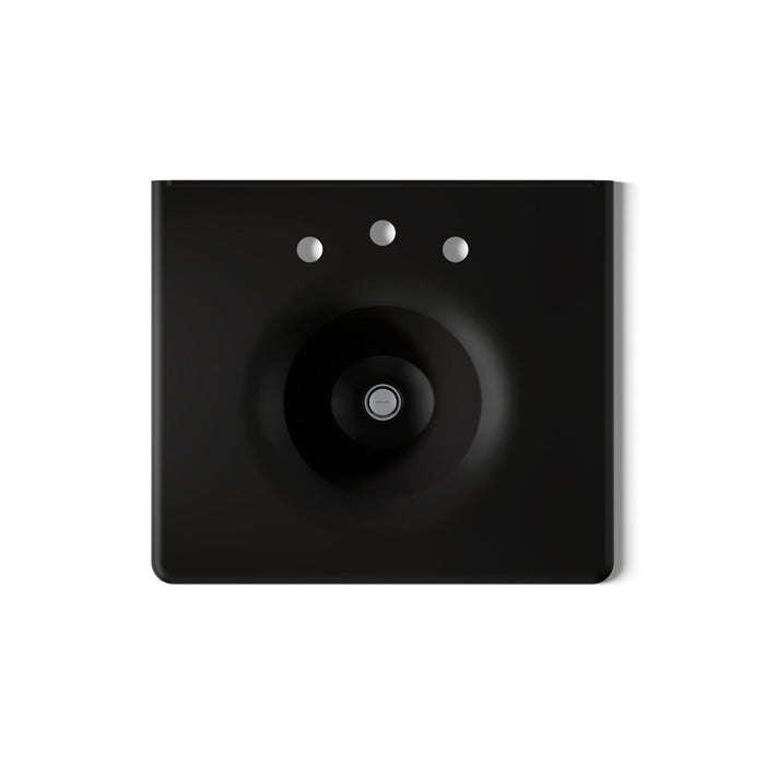 KOHLER K-3048-8 Iron/Impressions 25" Enameled cast iron vanity top with integrated round sink