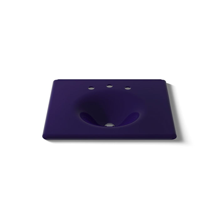 KOHLER K-3048-8 Iron/Impressions 25" Enameled cast iron vanity top with integrated round sink
