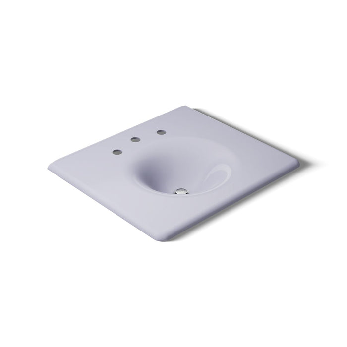 KOHLER K-3048-8 Iron/Impressions 25" Enameled cast iron vanity top with integrated round sink, lavender grey - view 3