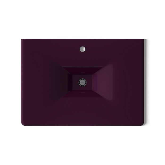 KOHLER K-3049-1 Iron/Impressions 31" Enameled cast iron vanity top with integrated rectangular sink, black plum - view 2