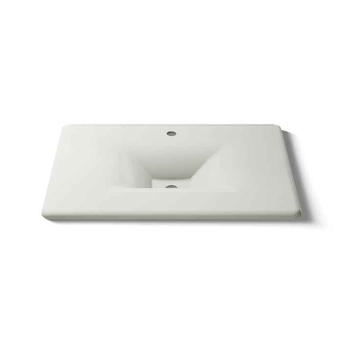 KOHLER K-3049-1 Iron/Impressions 31" Enameled cast iron vanity top with integrated rectangular sink, dune - view 5