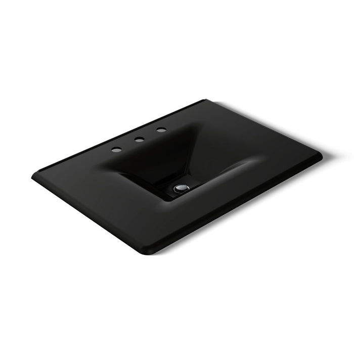 KOHLER K-3049-8 Iron/Impressions 31" Enameled cast iron vanity top with integrated rectangular sink