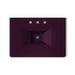 KOHLER K-3049-8 Iron/Impressions 31" Enameled cast iron vanity top with integrated rectangular sink, black plum - view 2
