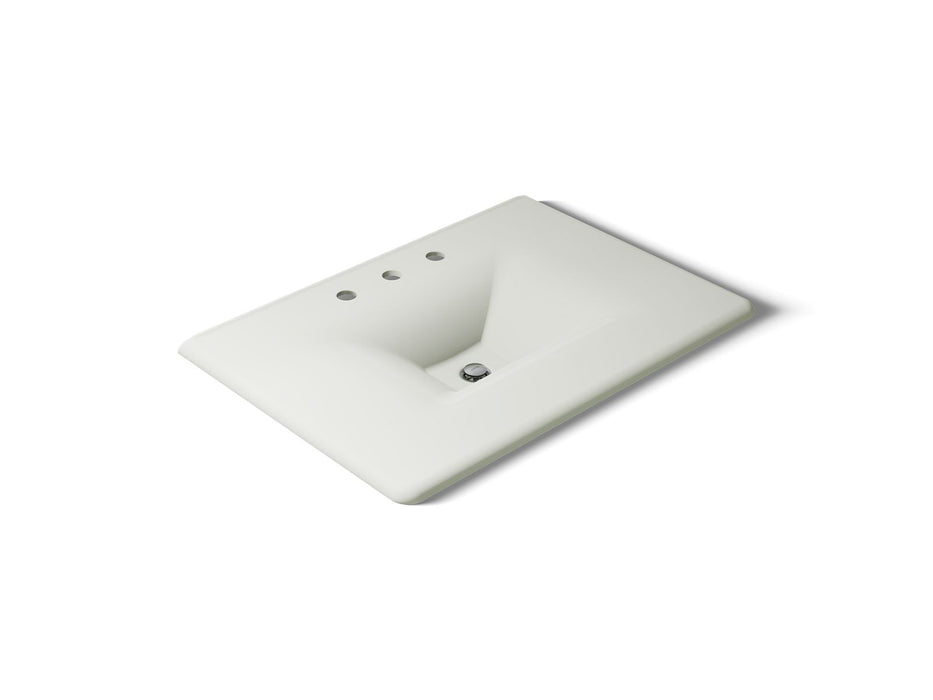 KOHLER K-3049-8 Iron/Impressions 31" Enameled cast iron vanity top with integrated rectangular sink, dune