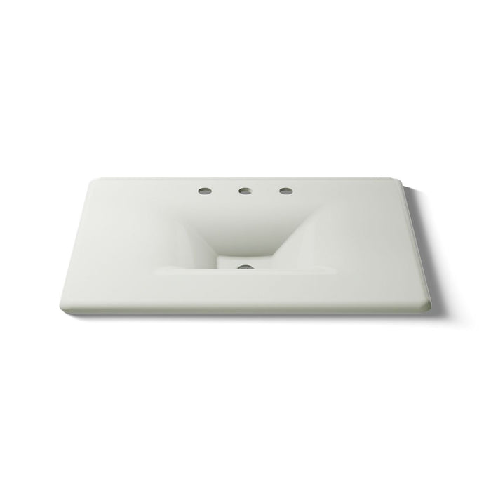 KOHLER K-3049-8 Iron/Impressions 31" Enameled cast iron vanity top with integrated rectangular sink, dune - view 5