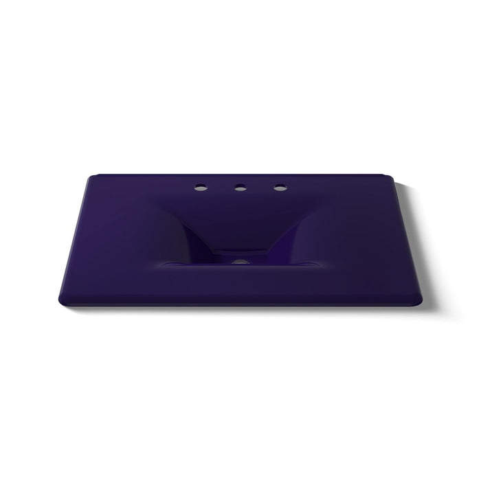 KOHLER K-3049-8 Iron/Impressions 31" Enameled cast iron vanity top with integrated rectangular sink