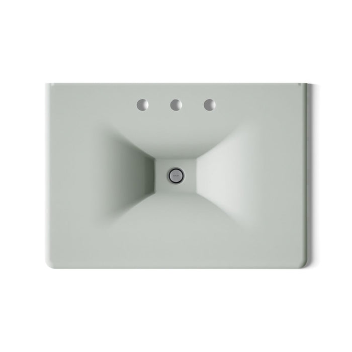 KOHLER K-3049-8 Iron/Impressions 31" Enameled cast iron vanity top with integrated rectangular sink